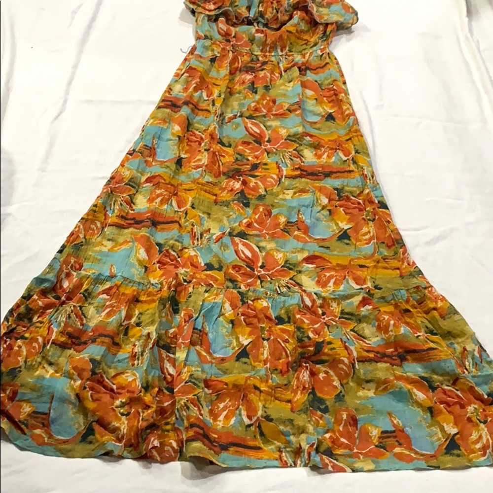 Strapless long maxi dress size medium